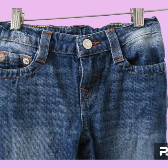 True Religion style number 735jn92 boys straight single end kids jeans in blue 5 - Picture 3 of 10